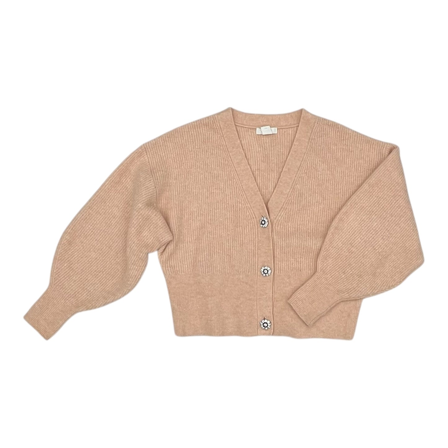 Sweater Cardigan By H&M In Pink, Size:S