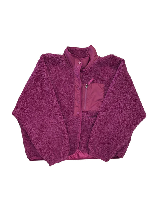 Jacket Faux Fur & Sherpa By Andrew Marc In Purple, Size:Xl