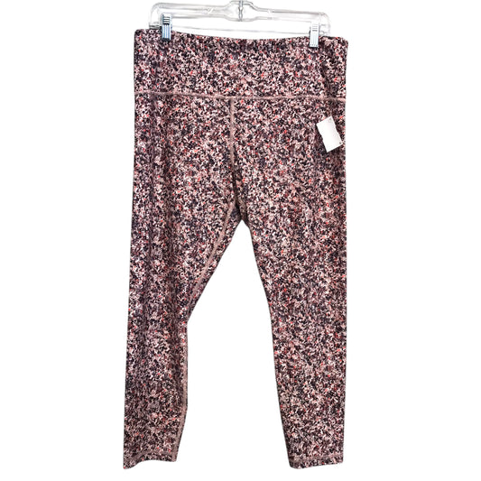 Athletic Leggings By Athleta In Black & Orange, Size:Xl