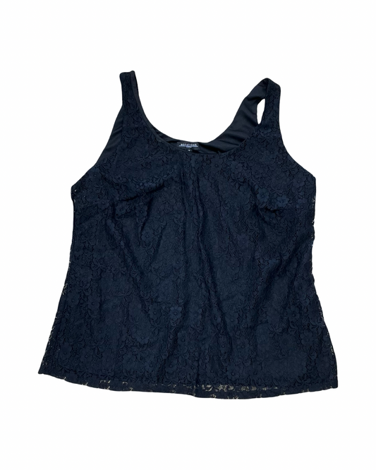 Top Sleeveless By Notations In Black, Size:1X