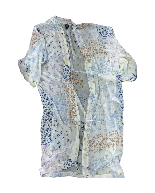 Cardigan By Wild Fable In Cream & Orange, Size:Osfm