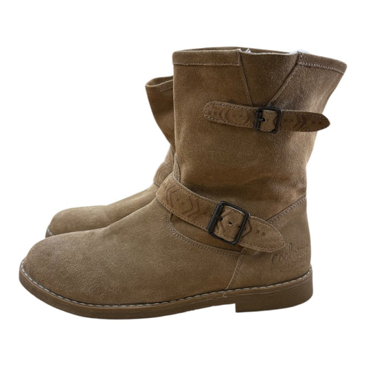 Boots Ankle Flats By Clothes Mentor In Tan, Size:9