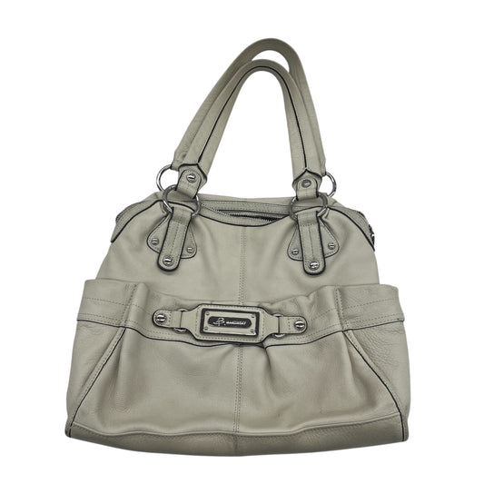 Handbag Leather By B. Makowsky In Tan, Size:Medium