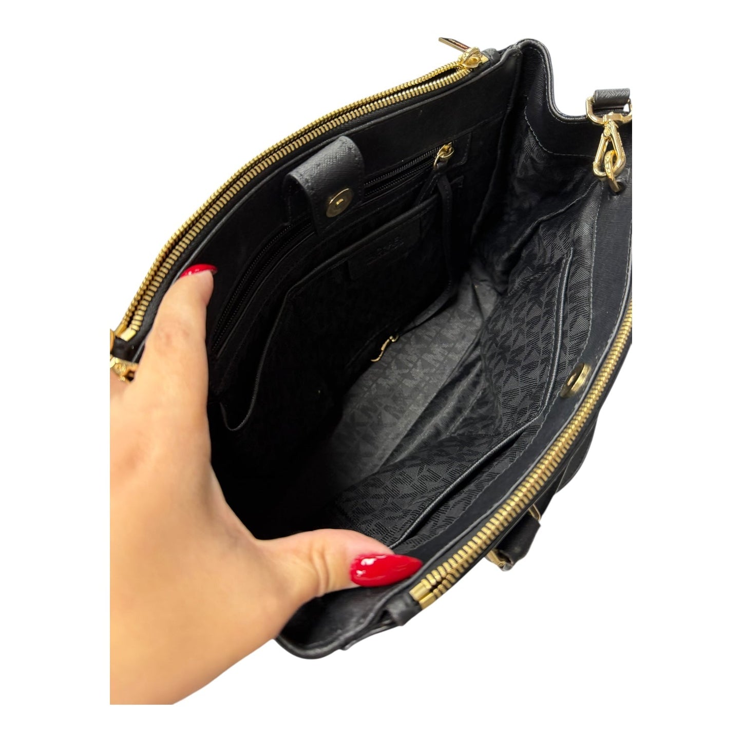 Handbag Designer By Michael Kors In Black, Size:Large