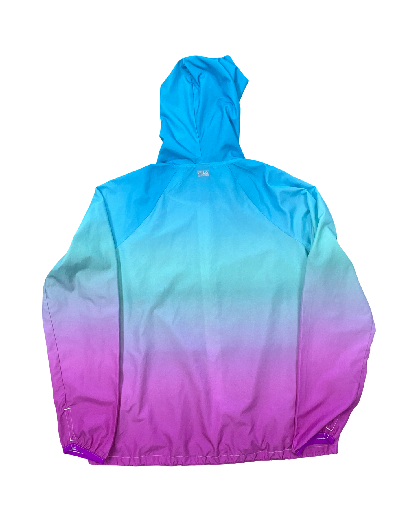 Jacket Windbreaker By Fila In Blue & Pink, Size:L