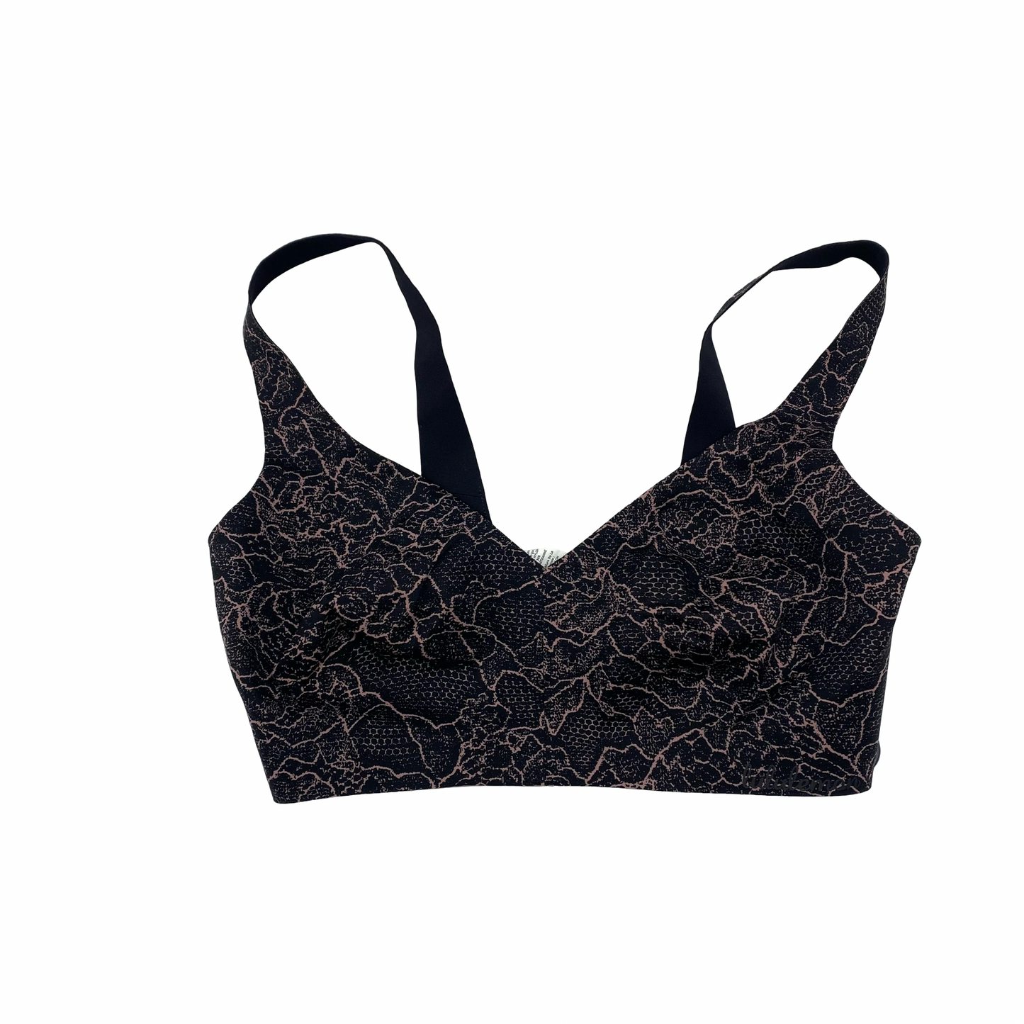 Athletic Bra By Lululemon In Black & Pink, Size:0