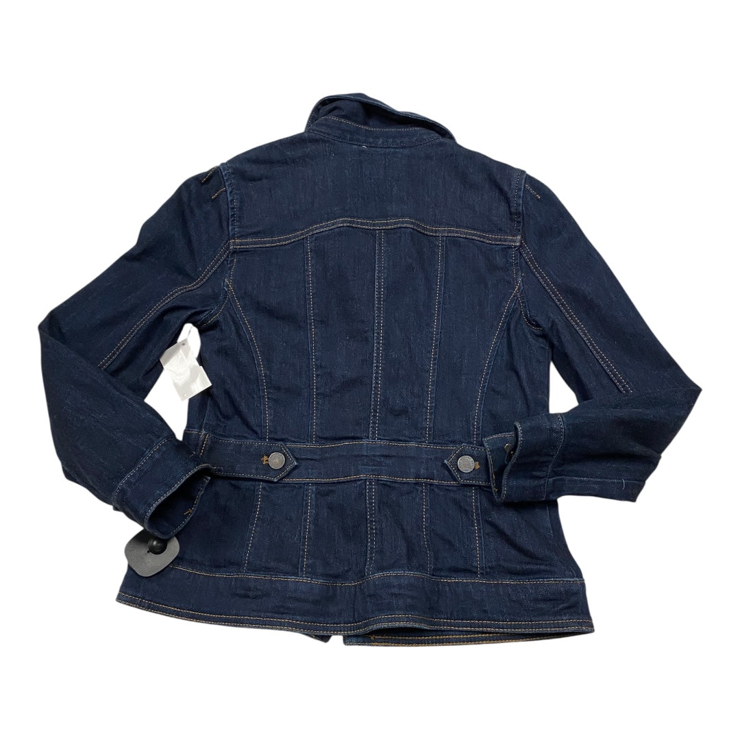 Jacket Demin By Ann Taylor In Blue Denim, Size:Xs