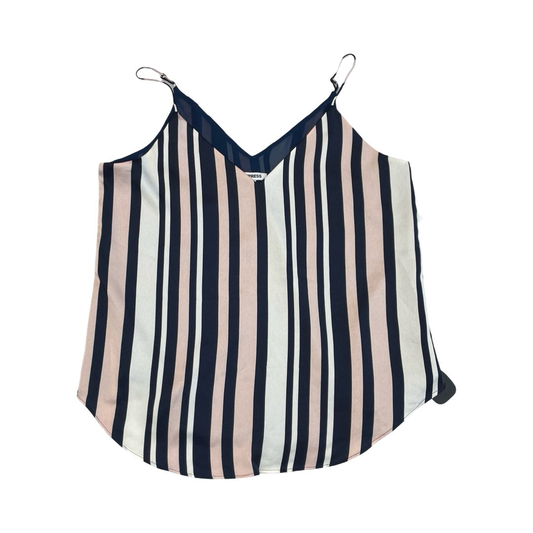 Top Sleeveless By Express In Striped Pattern, Size:L