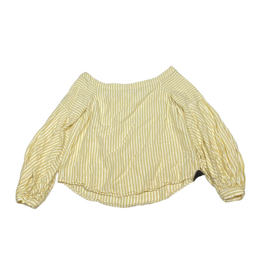 Top Ls By Maeve In White & Yellow, Size:S