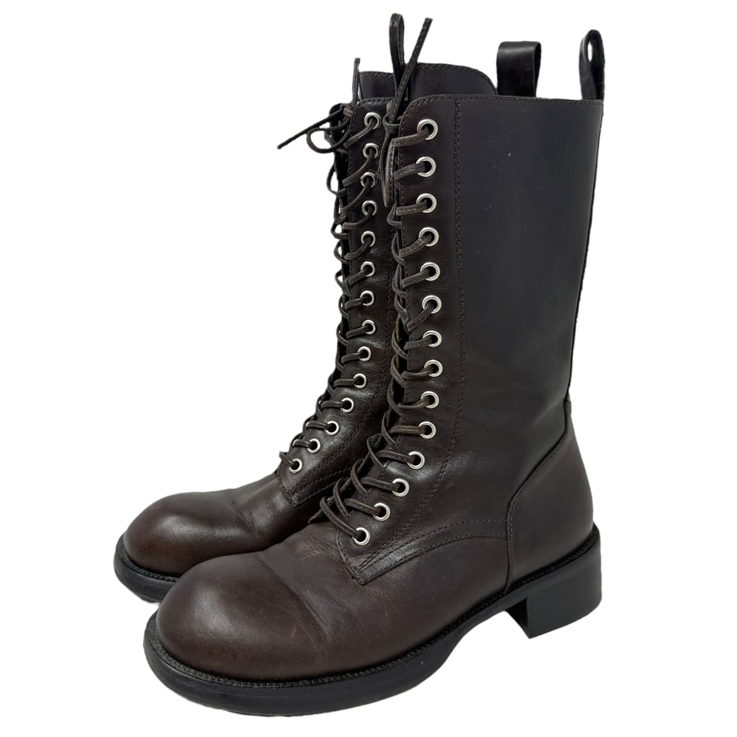Gazette Combat Boots By Jeffery Campbell In Brown, Size: 8
