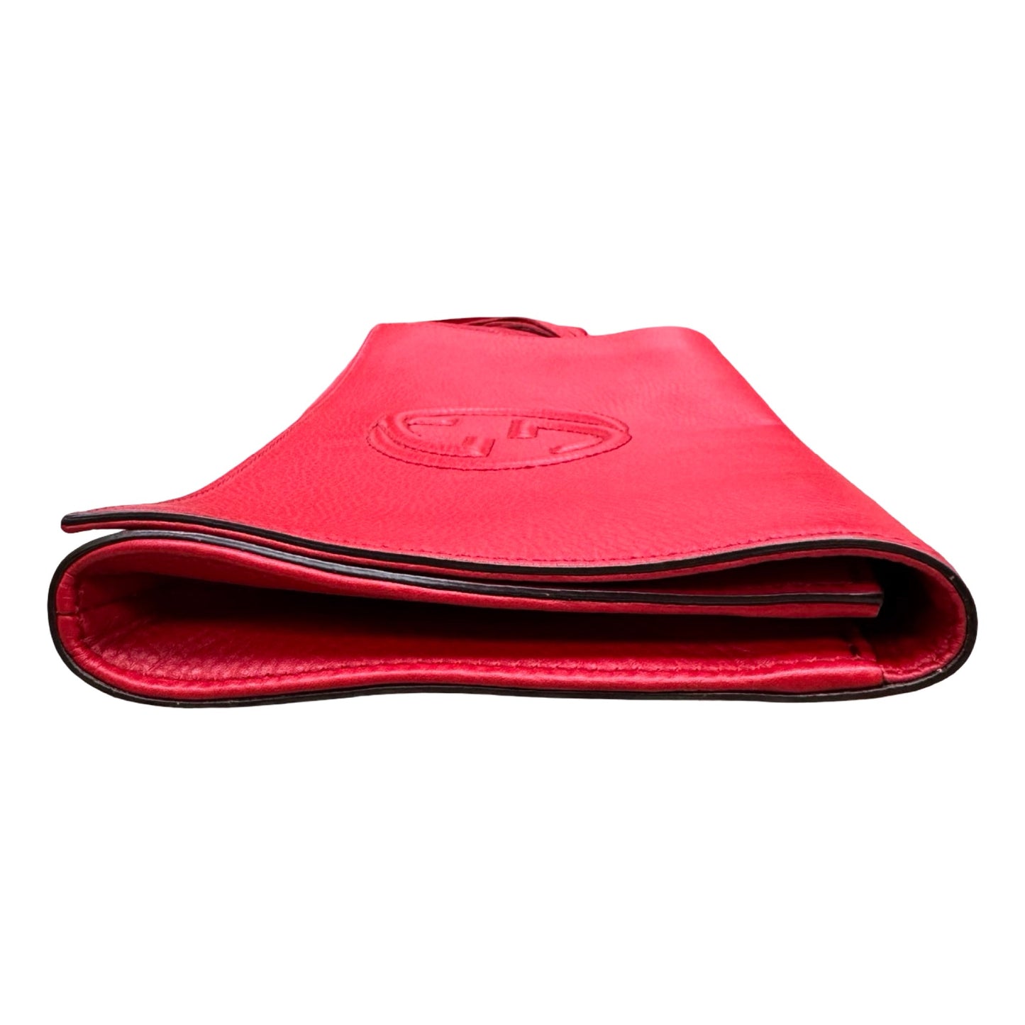Clutch Luxury Designer By Gucci In Red, Size:Large (11x6.9 in)