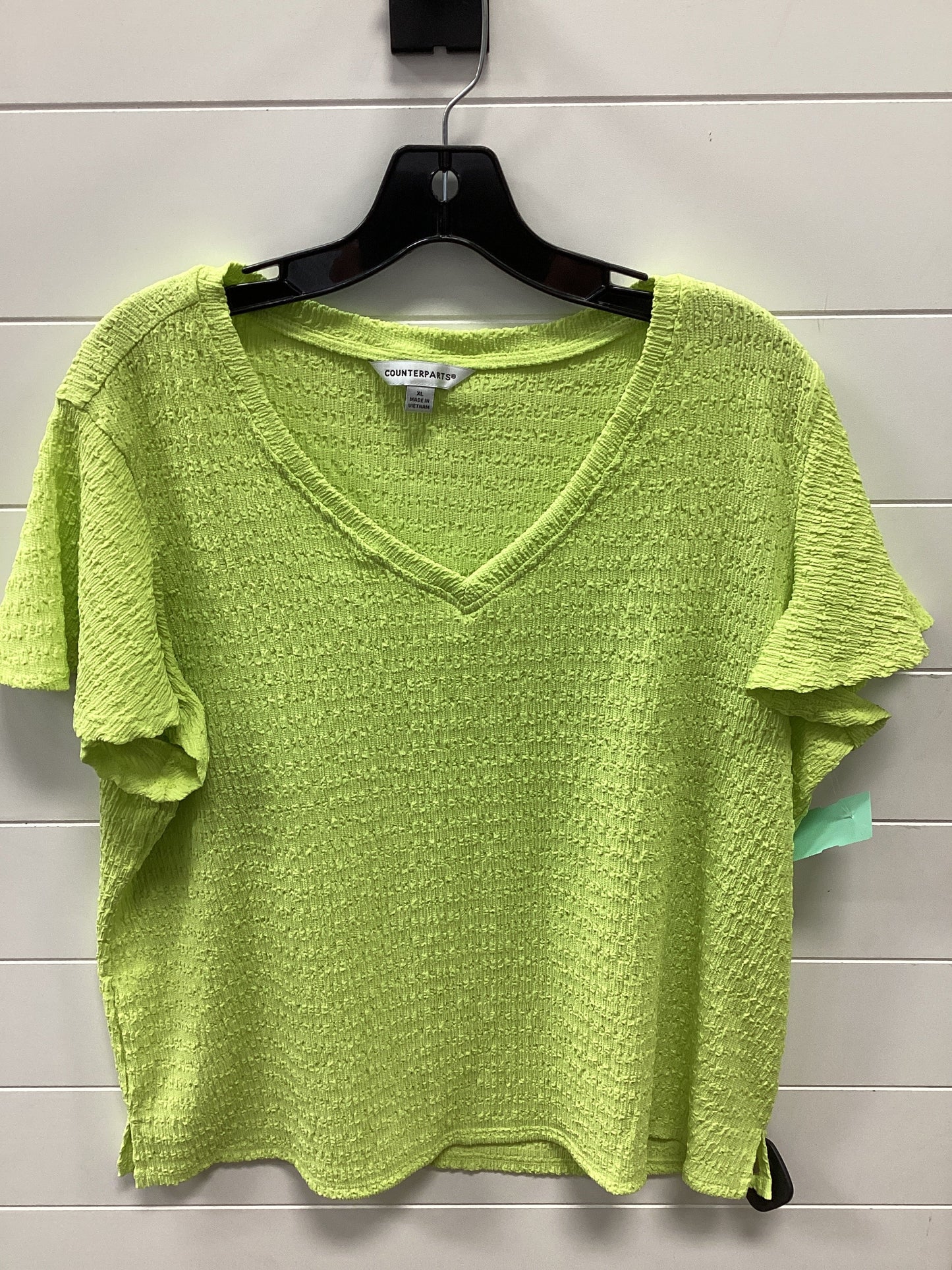 Top Ss By Counterparts In Chartreuse, Size:Xl
