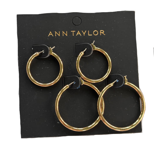 Earrings Hoop By Ann Taylor, Size: 02 Piece Set