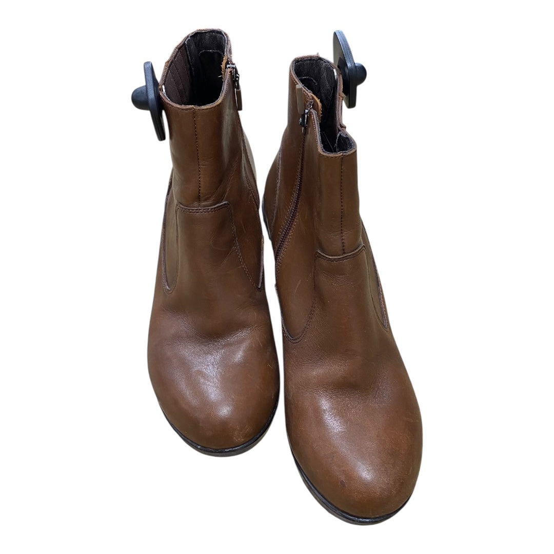 Boots Ankle Heels By Dansko In Brown, Size:9