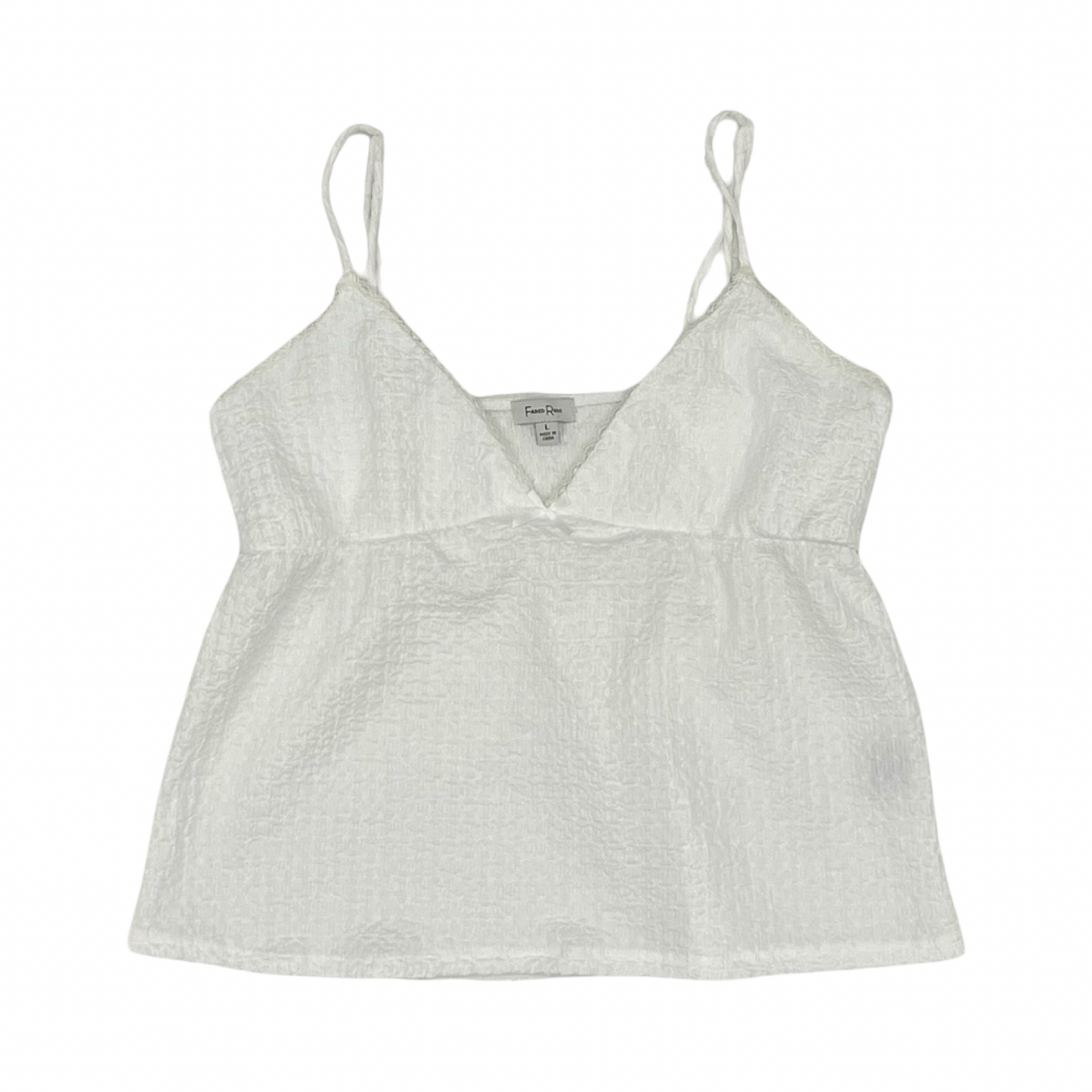 Blouse Sleeveless By Faded Rose In Cream, Size:L
