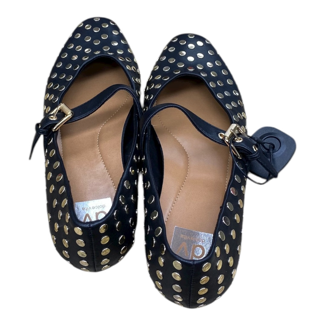 Shoes Flats By Dolce Vita In Black & Silver, Size:9.5