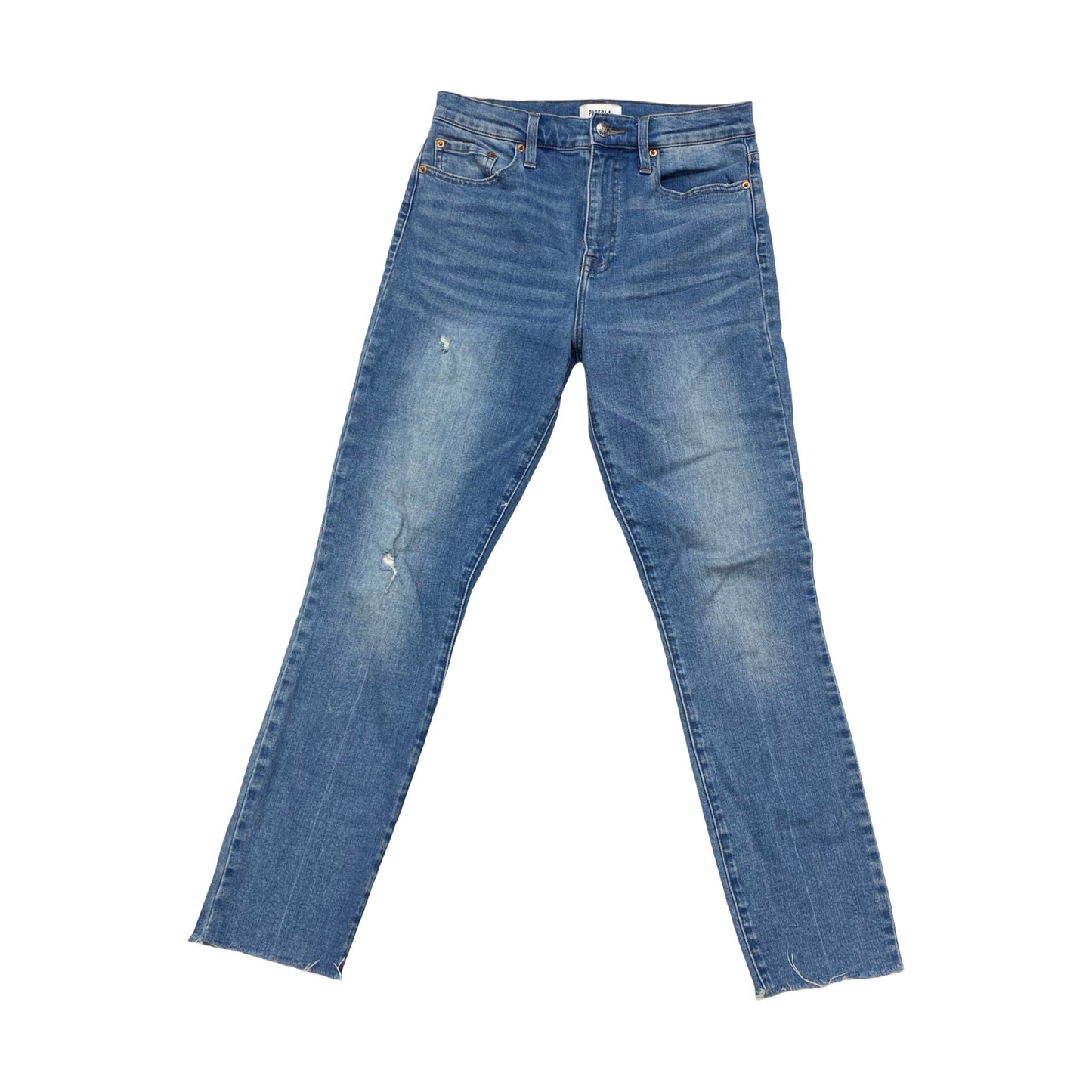 Jeans Straight By Pistola In Blue Denim, Size:6