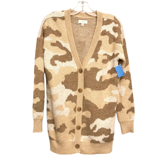 Sweater Cardigan By Lucky Brand In Tan, Size:S