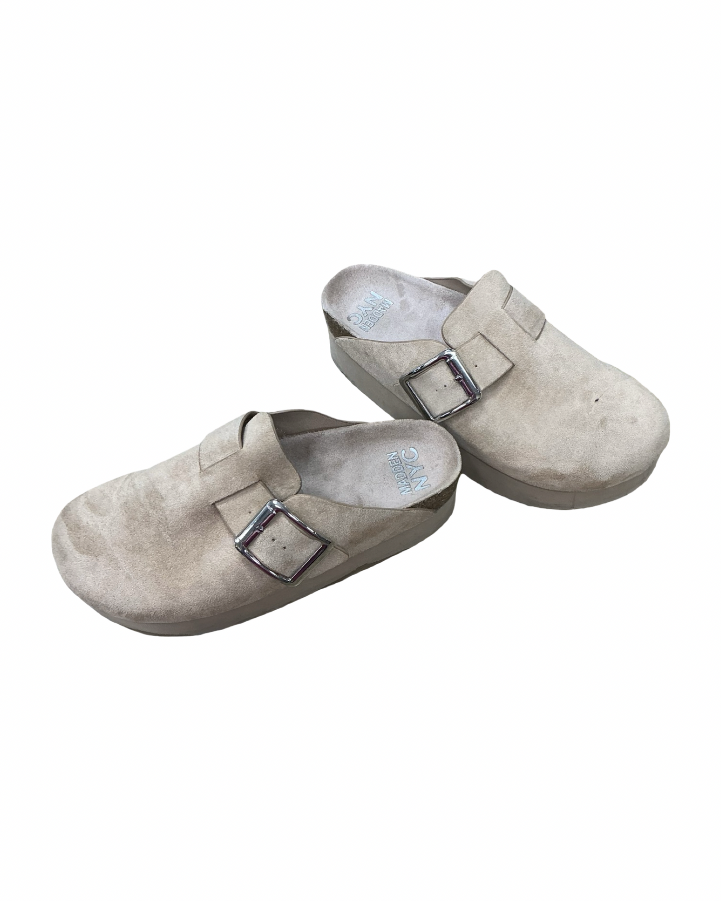 Shoes Heels Block By Madden Nyc In Tan, Size:7.5