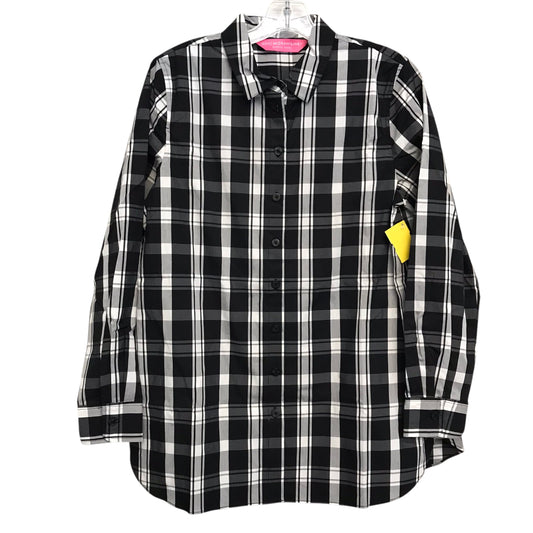 Top Ls By Isaac Mizrahi Live Qvc In Plaid Pattern, Size:S
