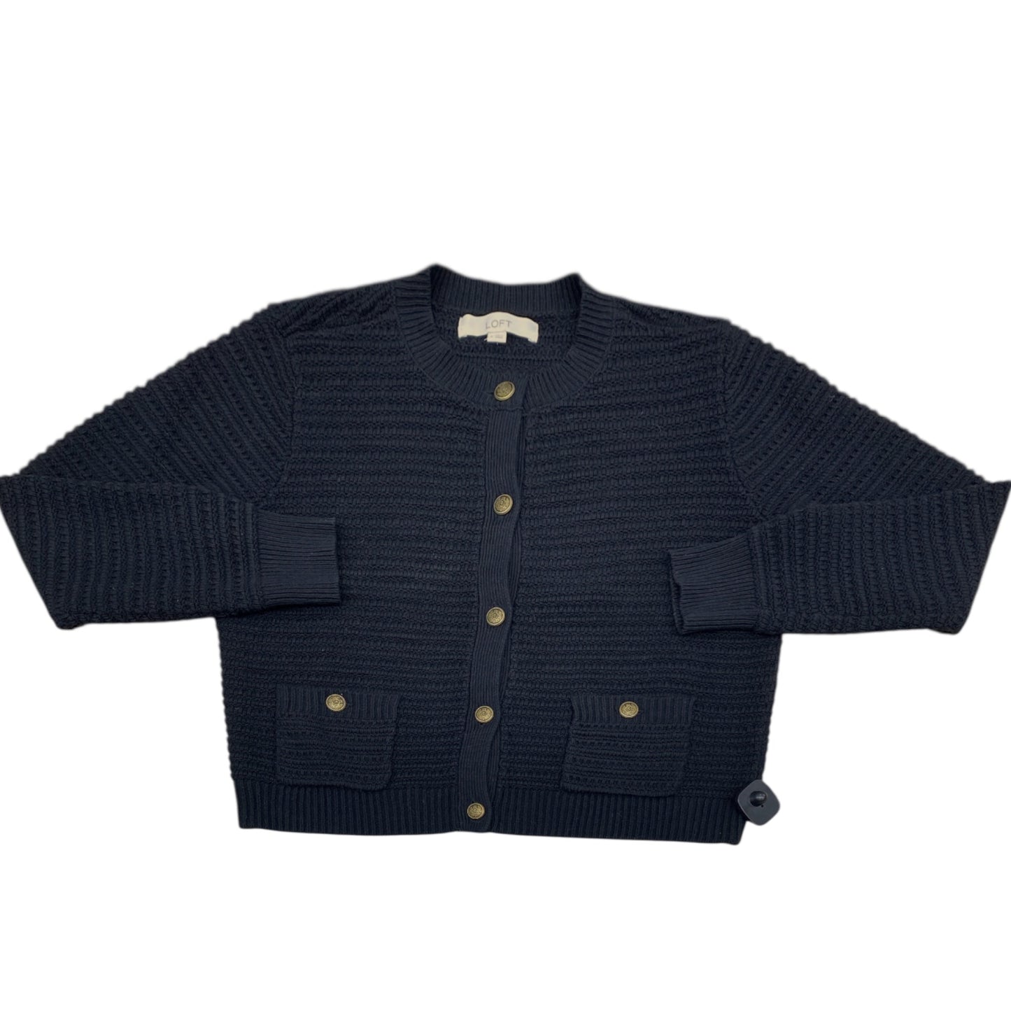 Sweater Cardigan By Loft In Black, Size:M