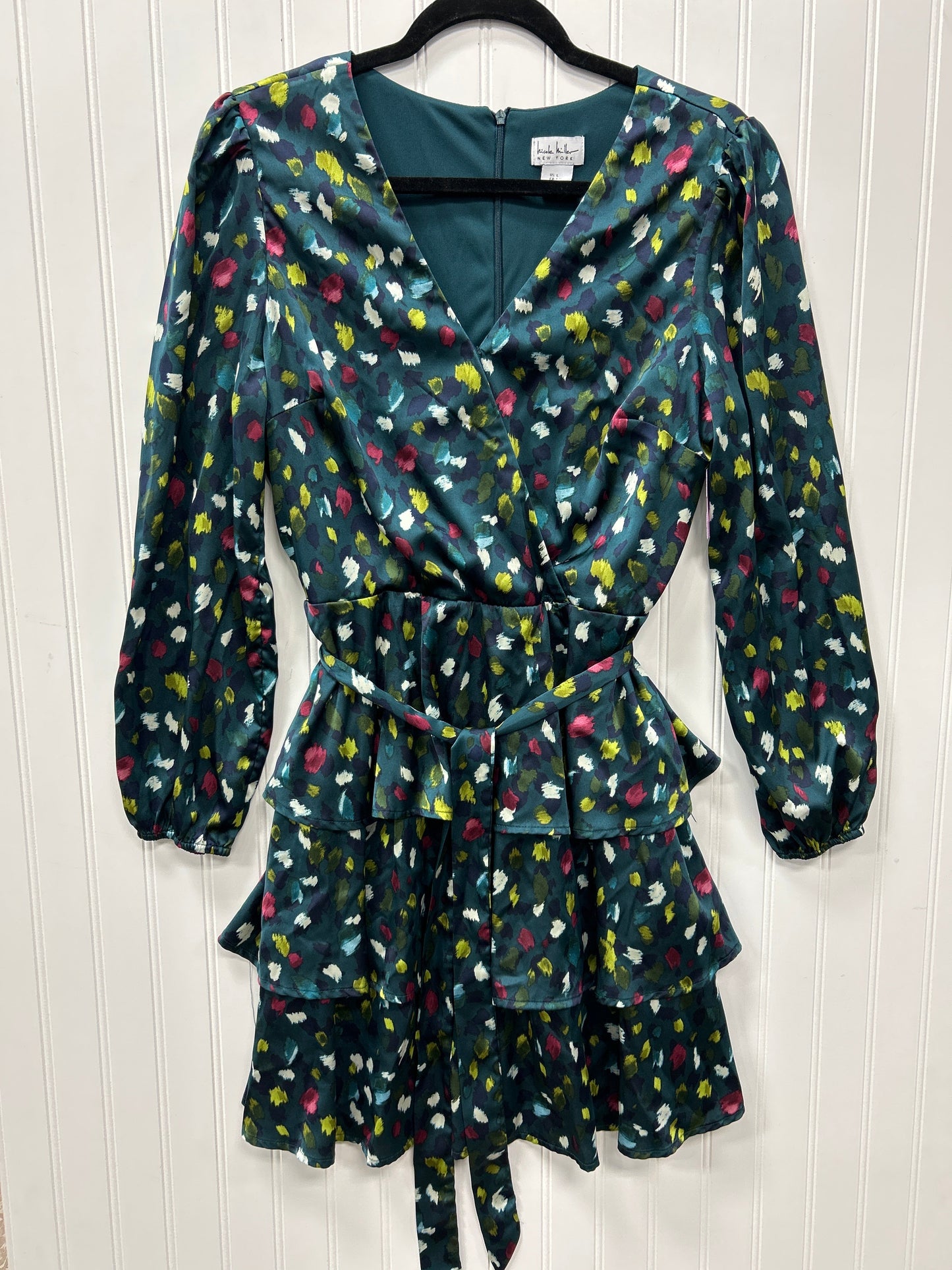 Dress Party Midi By Nicole By Nicole Miller In Green, Size:L