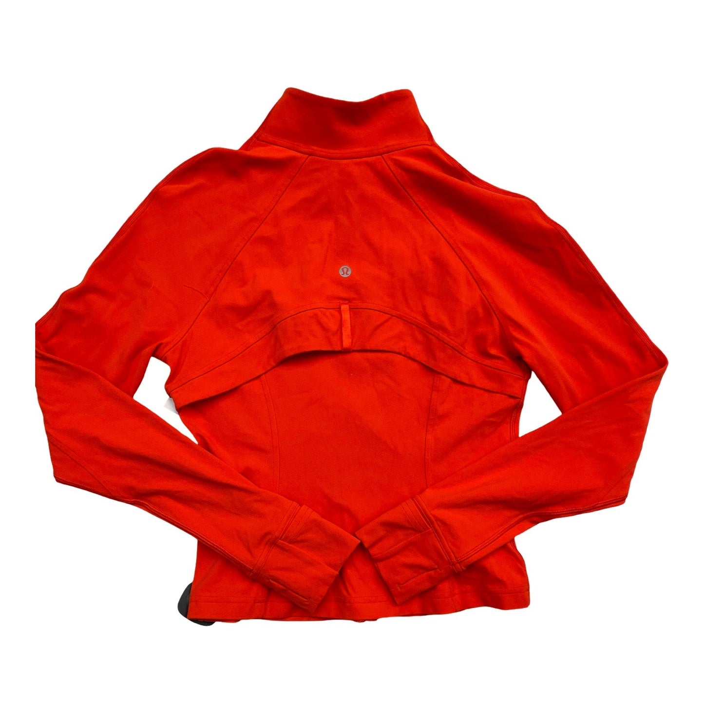 Athletic Jacket By Lululemon In Orange, Size:8