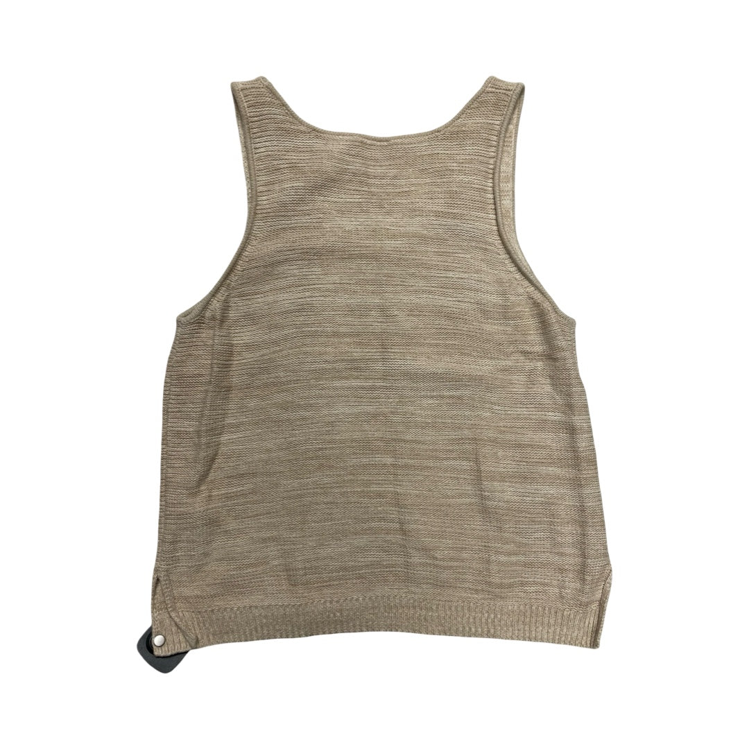 Top Sleeveless By Gap In Tan, Size:M