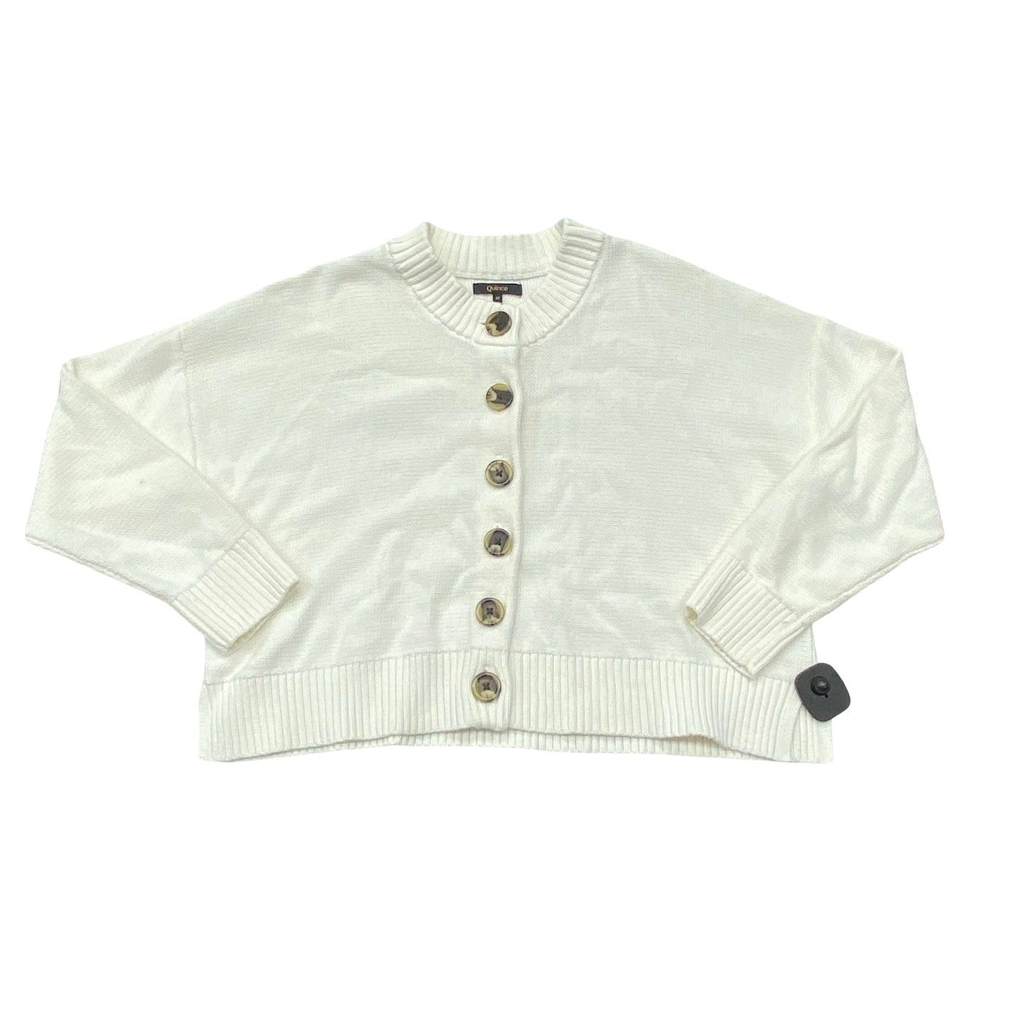 Sweater Cardigan By Quince In White, Size:M