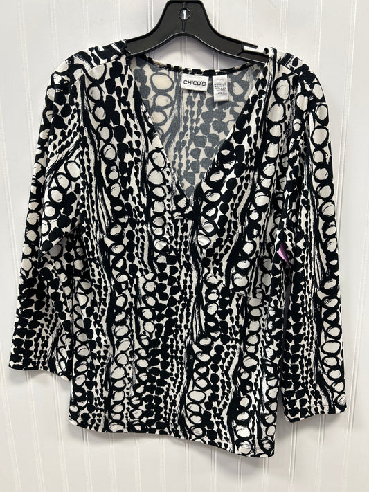 Top Ls By Chicos In Black & White, Size:S