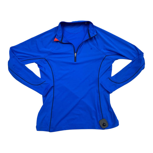 Athletic Top Ls Collar By Peter Millar In Blue, Size:Xs