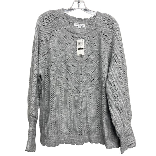 Sweater By And Now This In Grey, Size:2X
