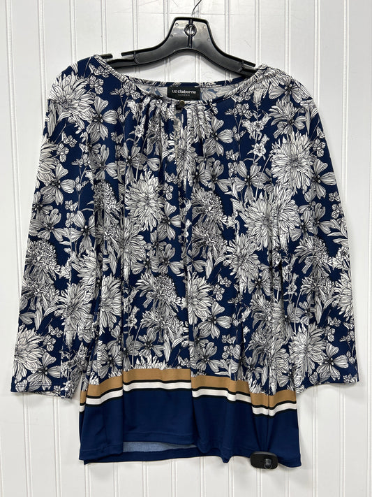 Top Ls By Liz Claiborne In Blue, Size:L