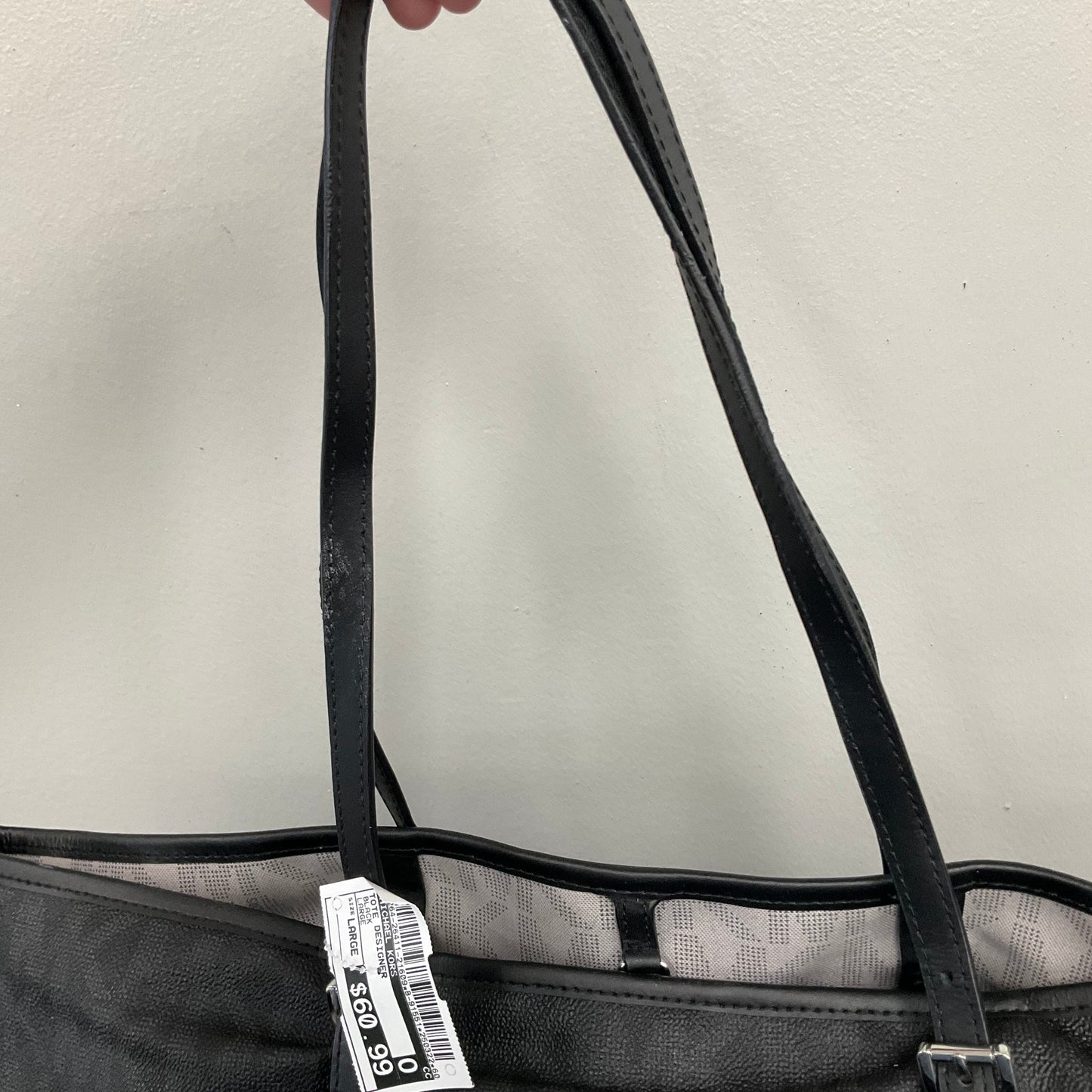Tote Designer By Michael Kors In Black, Size:Large