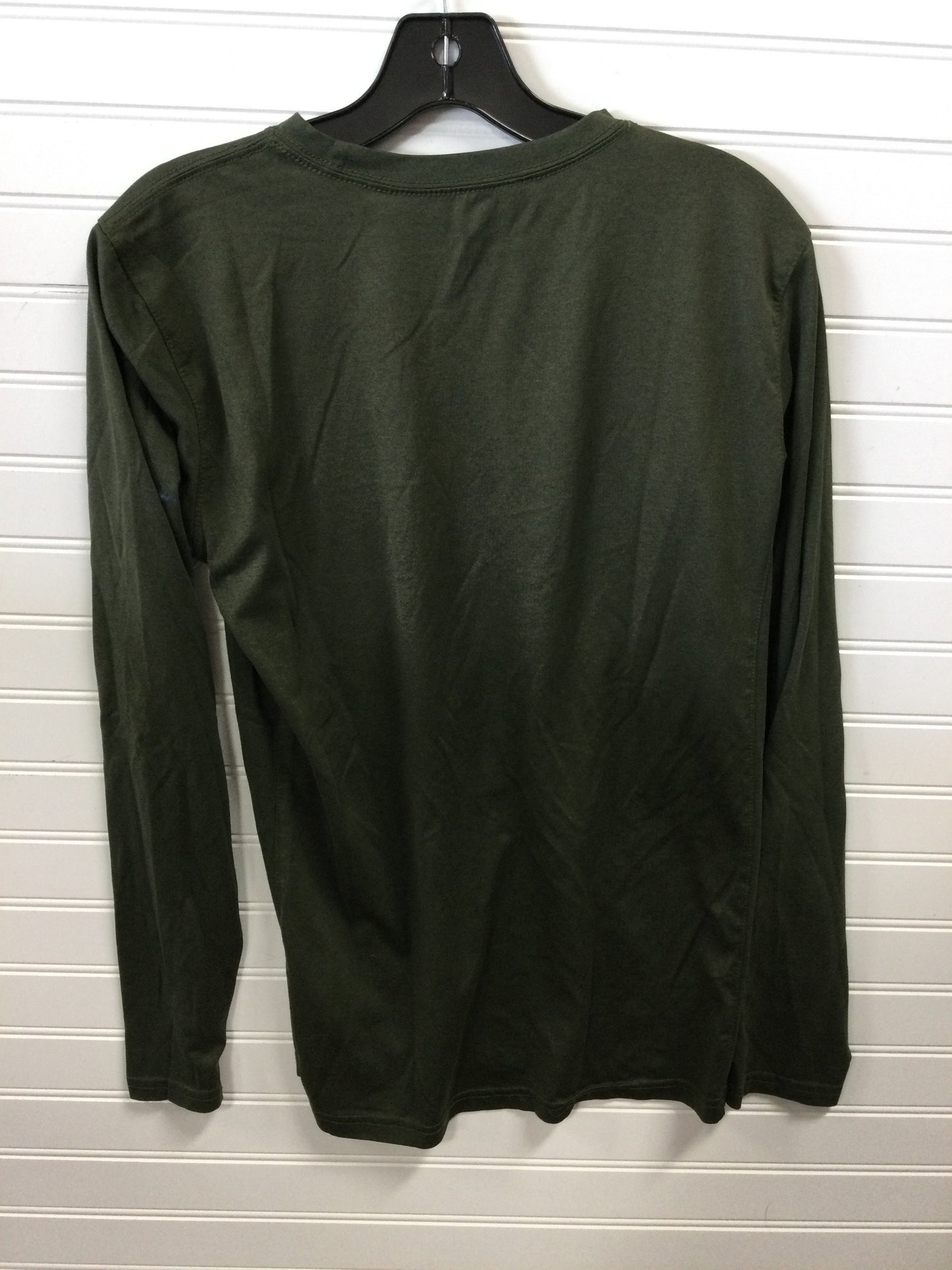 Athletic Top Ls Collar By Nike In Green, Size:S