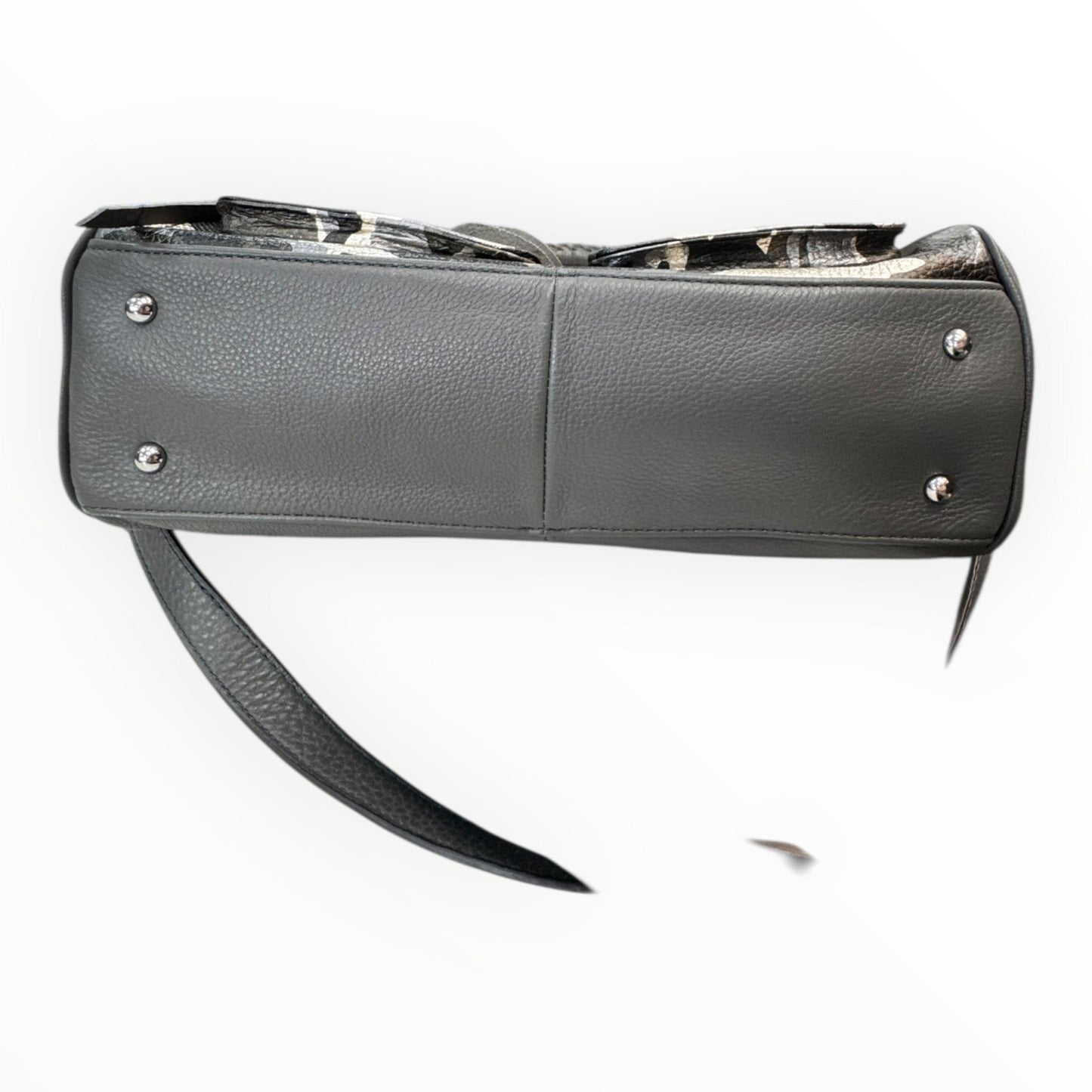 Handbag Leather By Aimee Kestenberg In Grey, Size:Medium