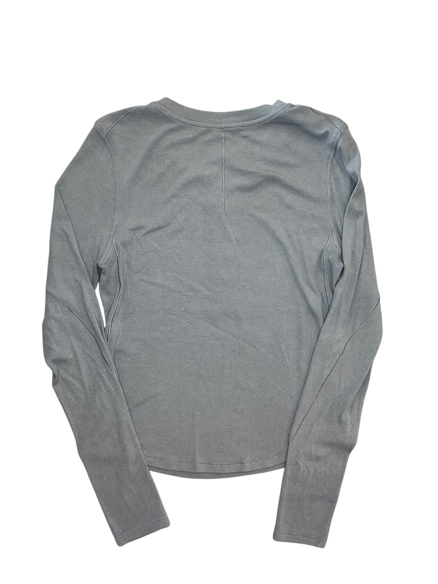 Athletic Top Ls Crewneck By Lululemon In Grey, Size:M