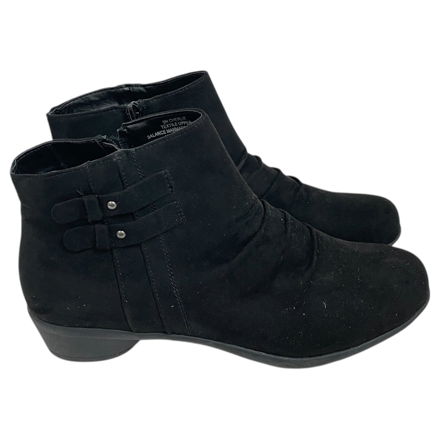 Boots Ankle Flats By Solanz In Black, Size:9