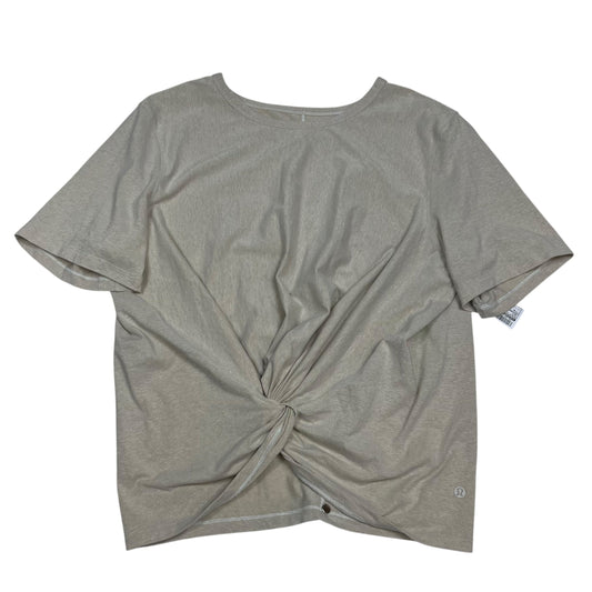 Athletic Top Ss By Lululemon In Gold, Size:M