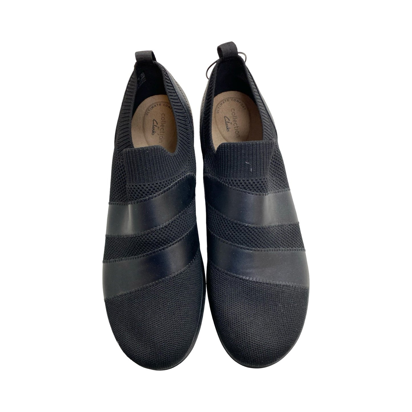 Shoes Flats By Clarks In Black, Size:12