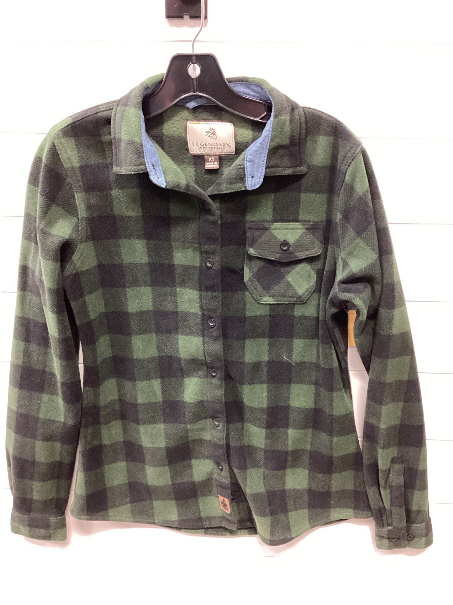 Top Ls By Cmc In Black & Green, Size:Xs