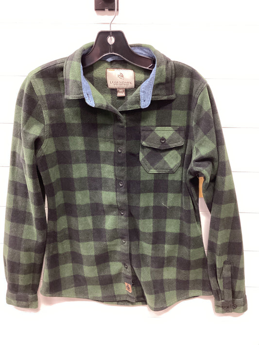 Top Ls By Cmc In Black & Green, Size:Xs