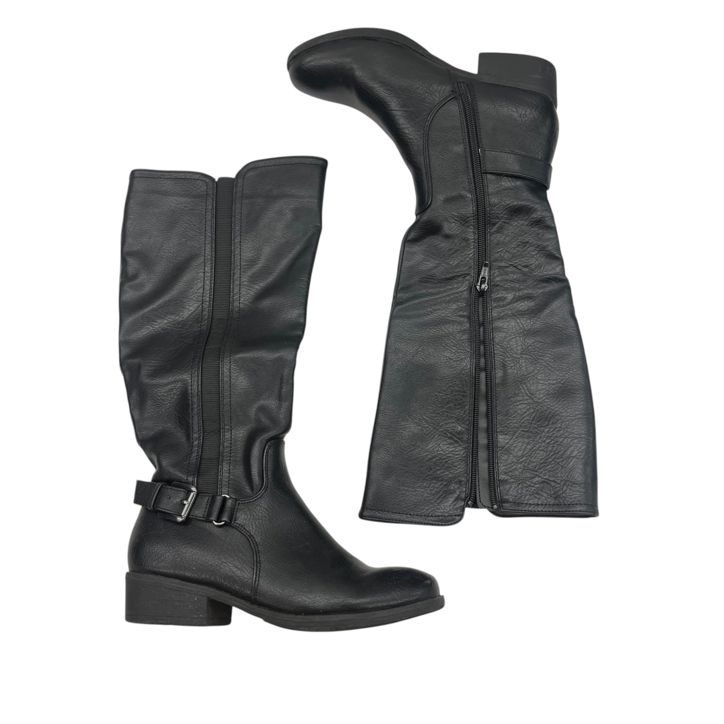 Boots Knee Flats By Croft And Barrow In Black, Size:6.5