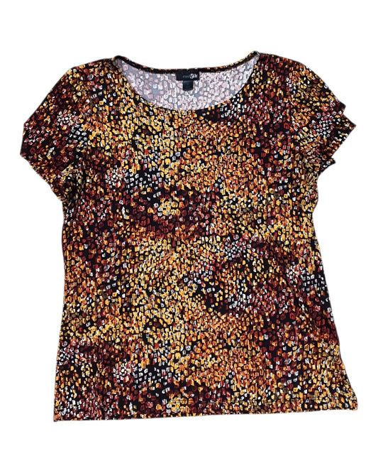 Top Ss By East 5Th In Black & Yellow, Size:M