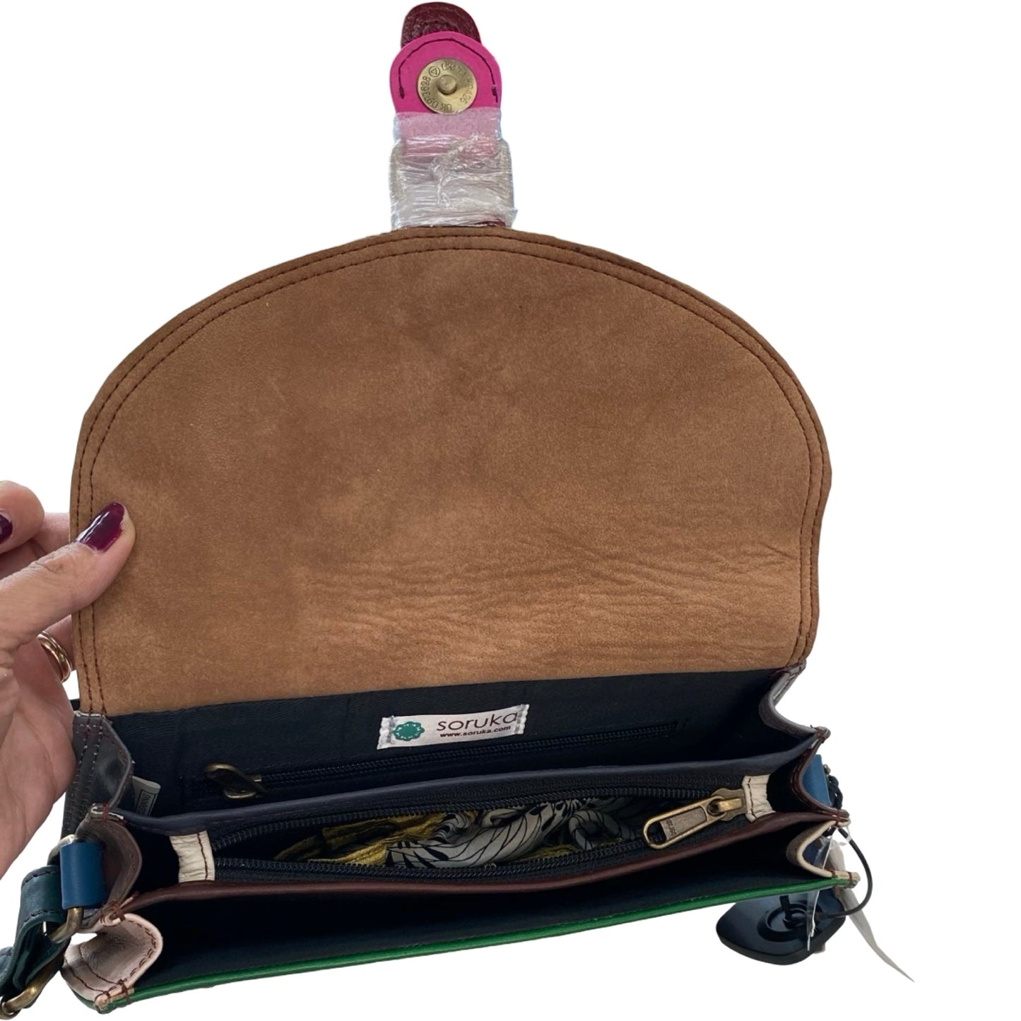 Handbag Leather By Cmc In Multi, Size:Medium
