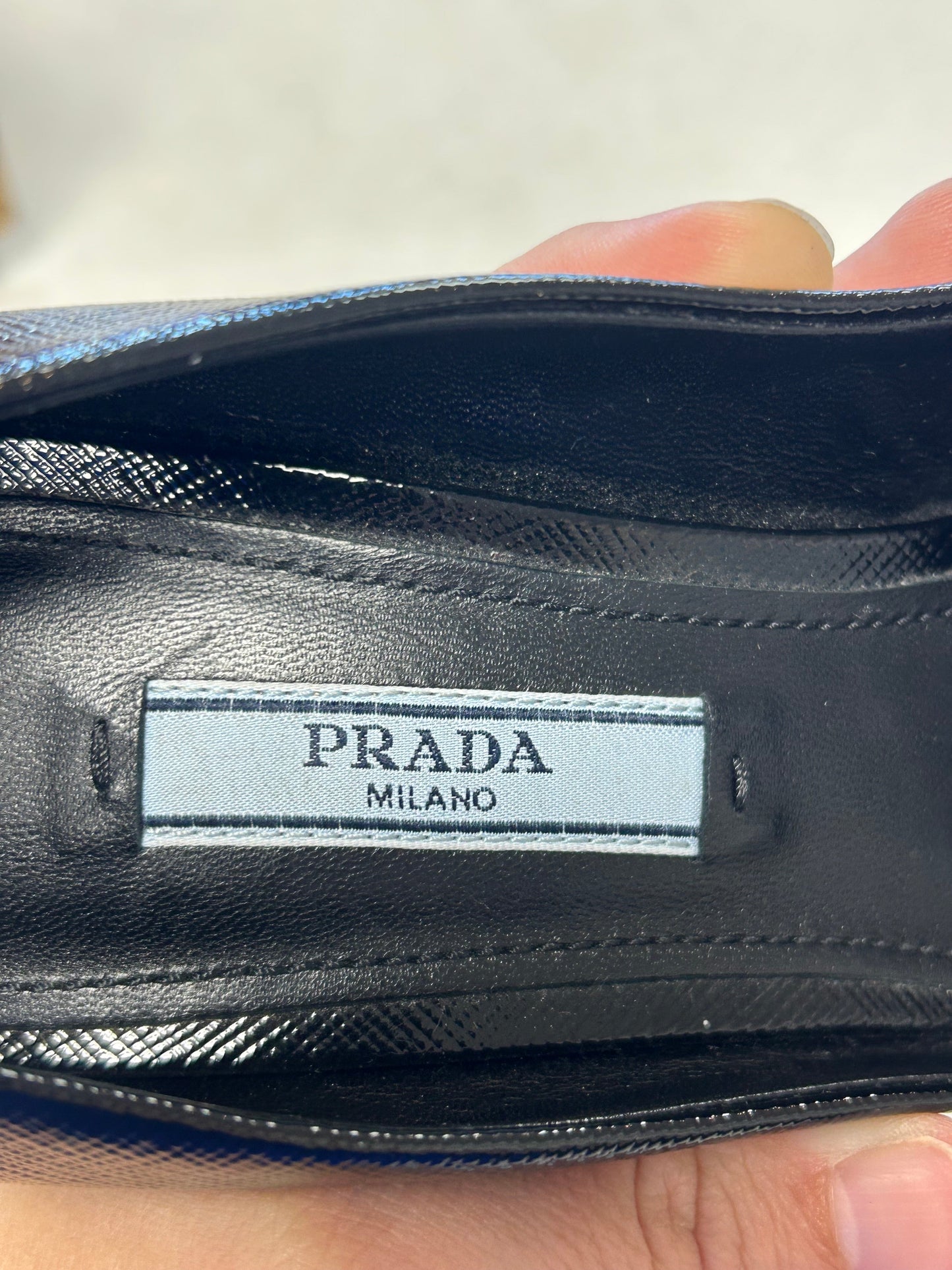 Shoes Luxury Designer By Prada In Black, Size:7