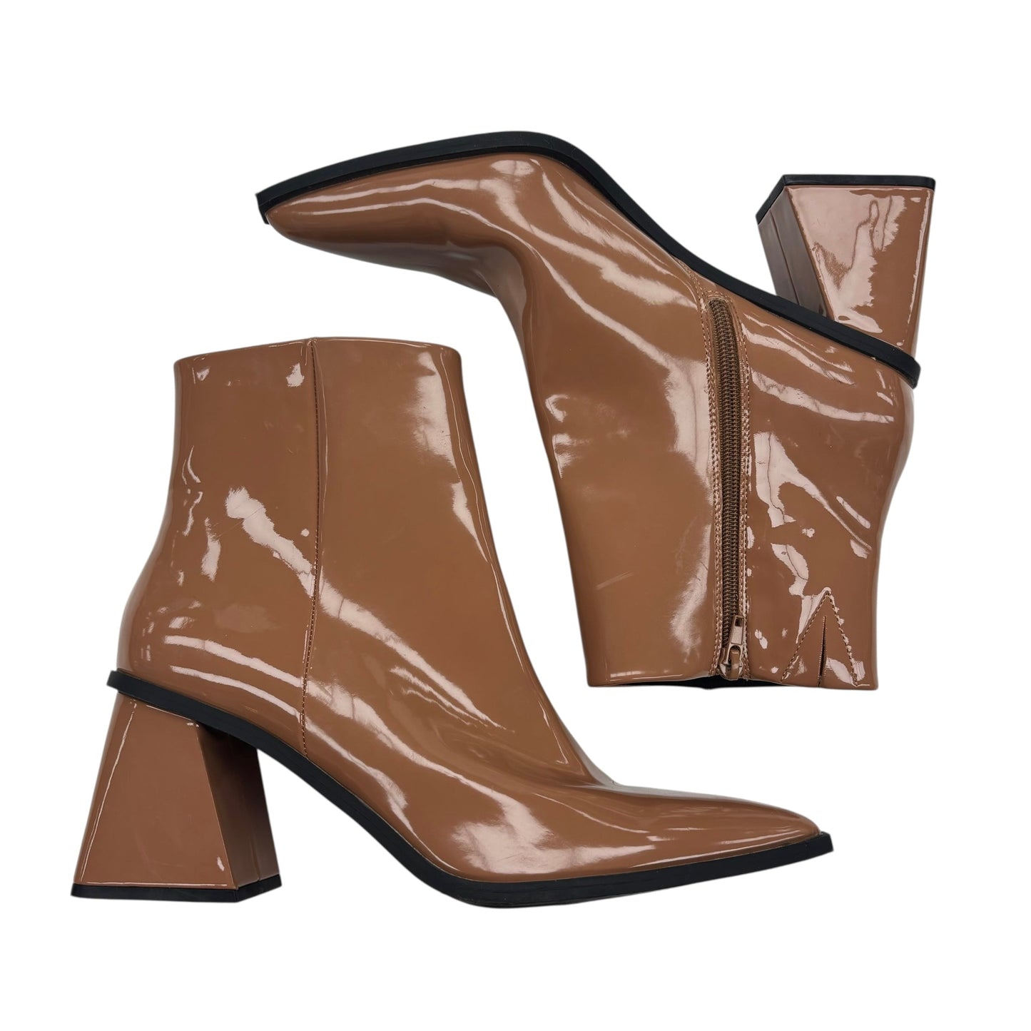 Boots Ankle Heels By Bp In Animal Print, Size:11