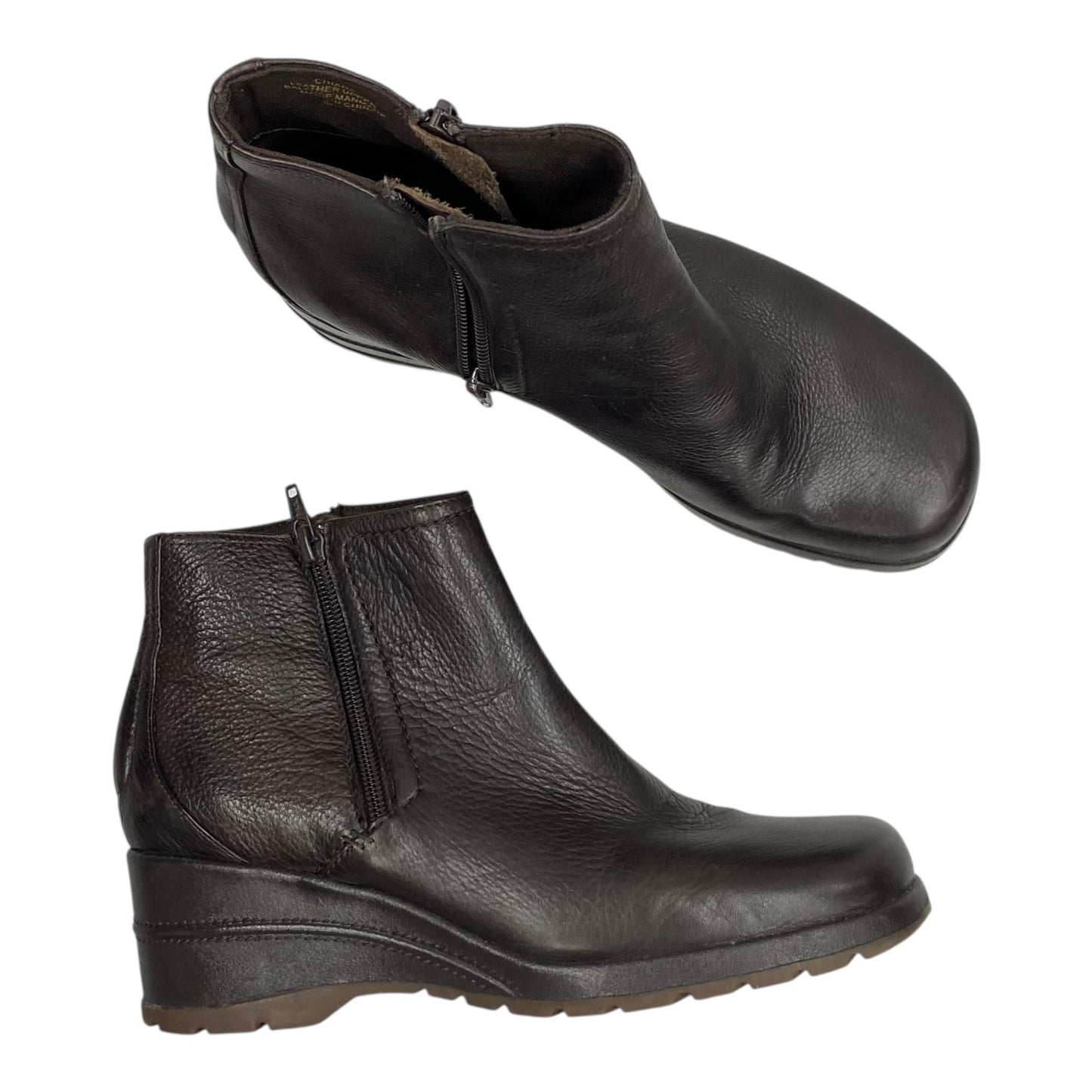 Boots Leather By Liz Claiborne In Black, Size:8.5