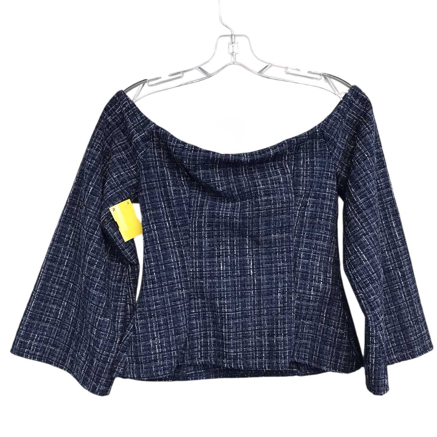 Top 3/4 Sleeve By Zara In Plaid Pattern, Size:S