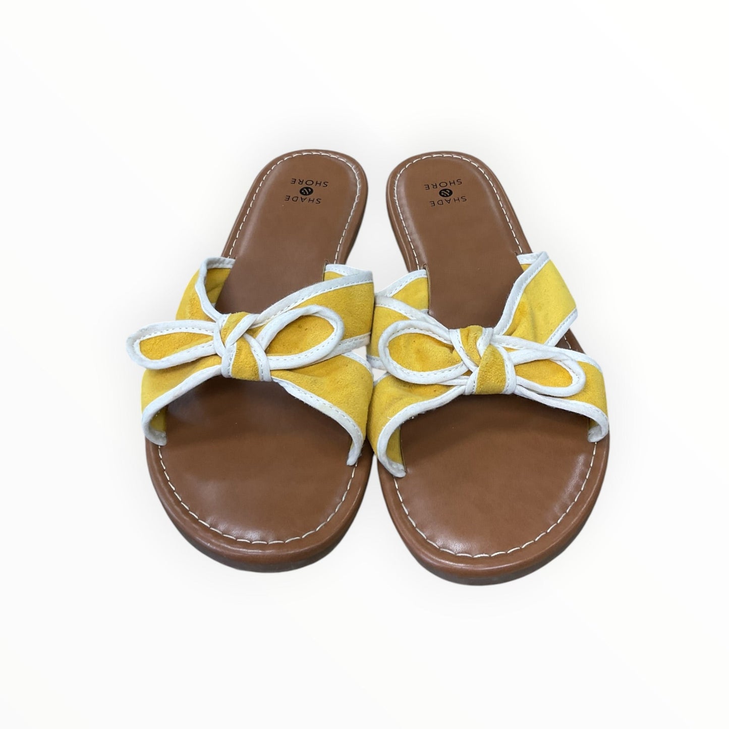 Sandals Flats By Shade & Shore In Yellow, Size:8